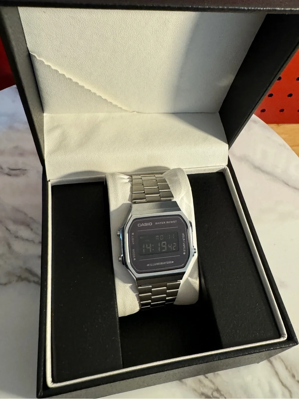 Casio A168WEM-1VT Vintage Silver & Black Digital Watch